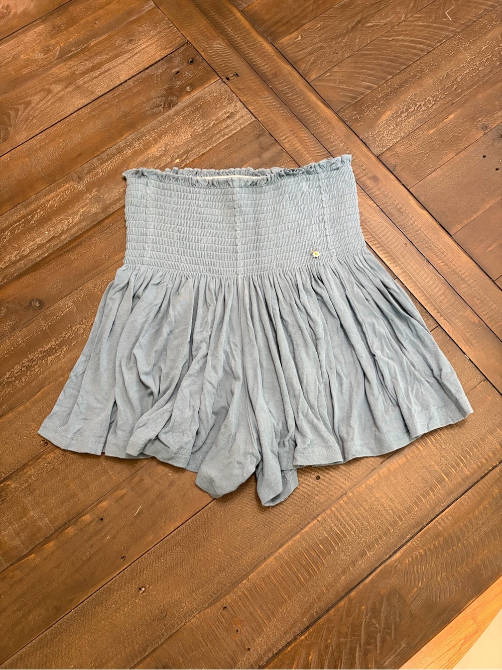 NATURAL LIFE Light Blue Smocked Waist Skort